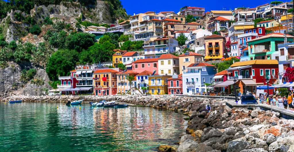 Colourful port of Parga Greece