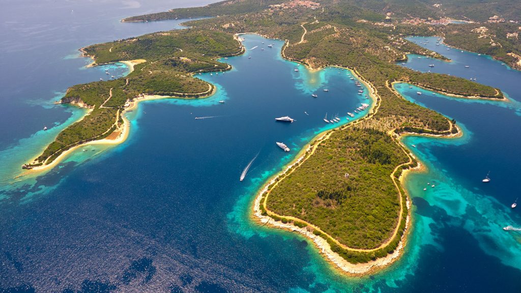 Meganisi island at Ionio sea