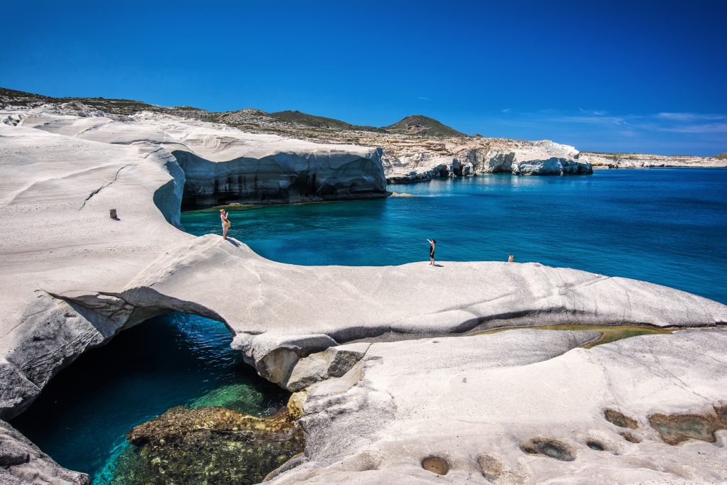 Milos breathtaking scenery of Sarakiniko Bay