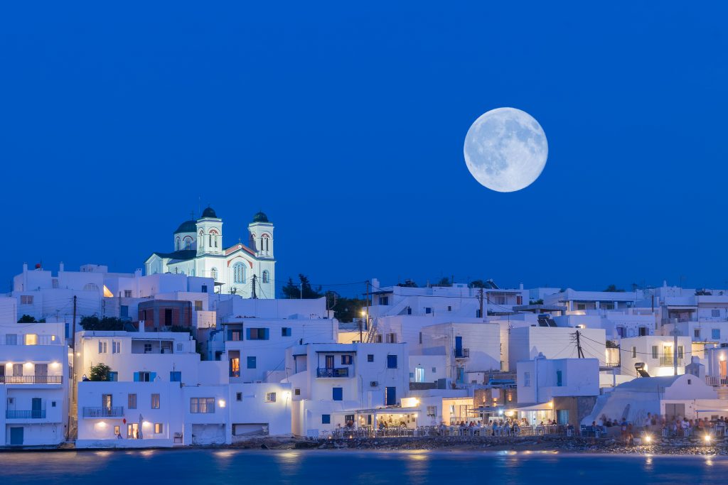 Full moon in Paros island